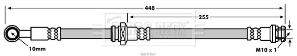 BORG & BECK Bremžu šļūtene BBH7867